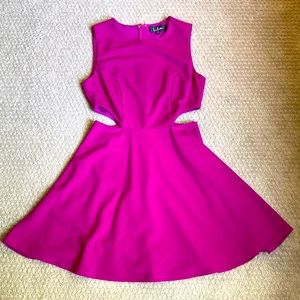 Worn only once small magenta lulus cut out dress